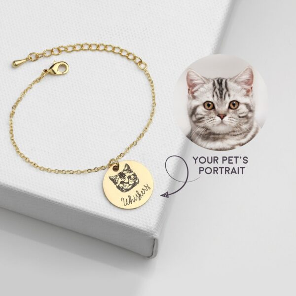 PERSONALIZED PET PORTRAIT NAME BRACELET