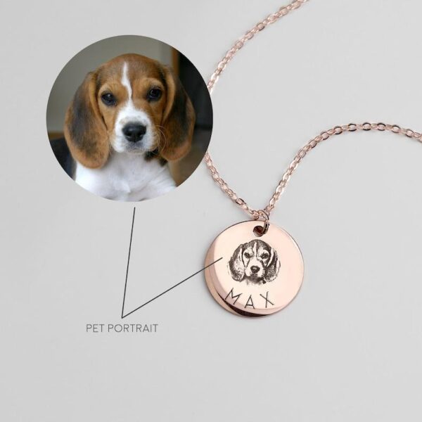 PERSONALIZED PET PORTRAIT NAME NECKLACES - 图片 4