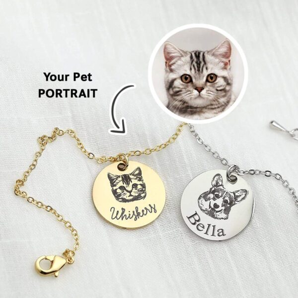 PERSONALIZED PET PORTRAIT NAME BRACELET - 图片 4
