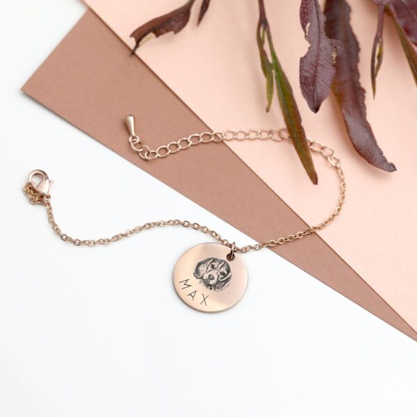 PERSONALIZED PET PORTRAIT NAME BRACELET - 图片 5