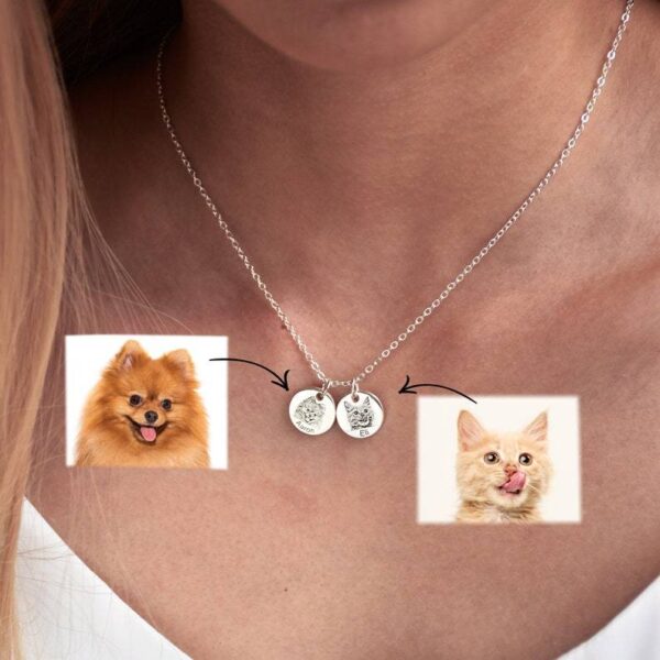 PERSONALIZED PET PORTRAIT NAME NECKLACES - 图片 6