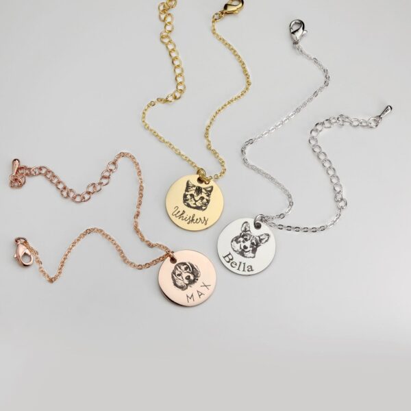 PERSONALIZED PET PORTRAIT NAME BRACELET - 图片 6