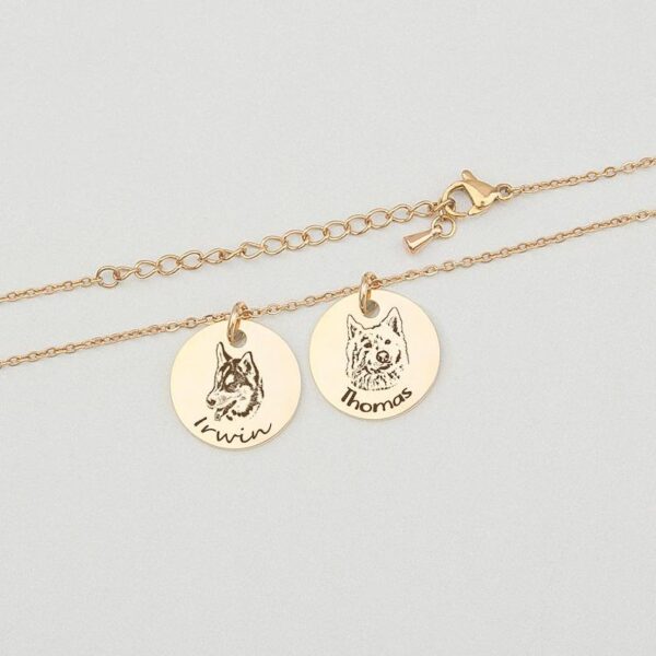 PERSONALIZED PET PORTRAIT NAME NECKLACES - 图片 7