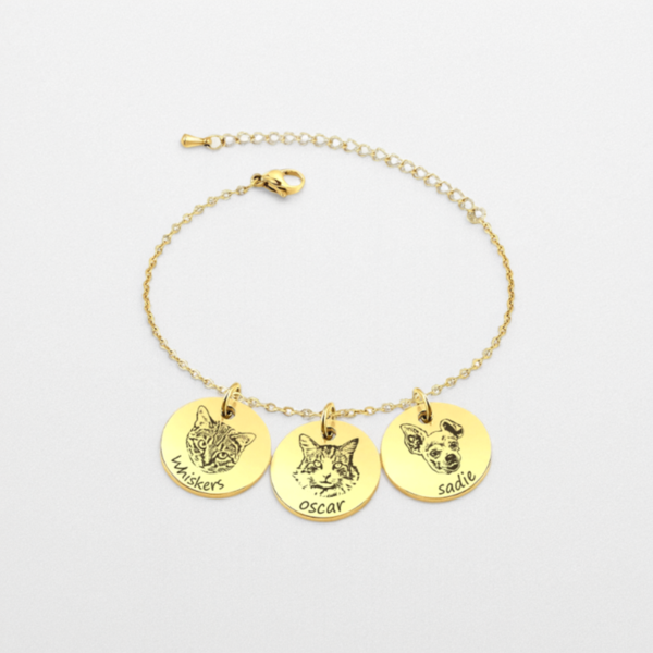 PERSONALIZED PET PORTRAIT NAME BRACELET - 图片 8