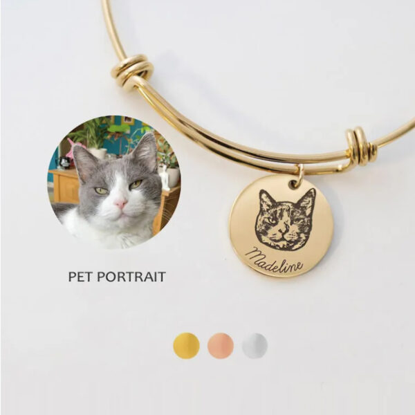 PERSONALIZED PET PORTRAIT NAME BRACELET