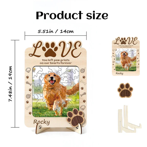 CUSTOM WOODEN PET PHOTO PUZZLE - 图片 2