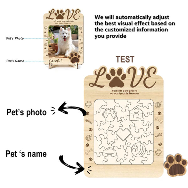 CUSTOM WOODEN PET PHOTO PUZZLE - 图片 7