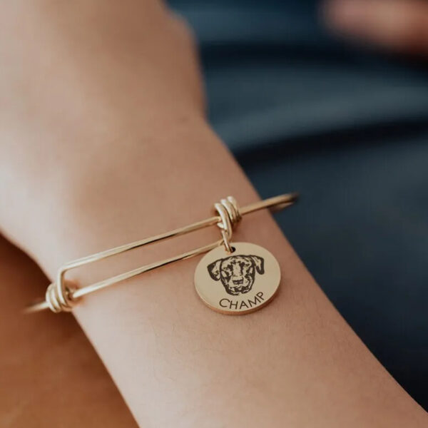 PERSONALIZED PET PORTRAIT NAME BRACELET - 图片 3