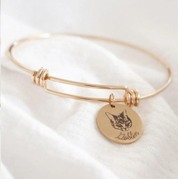 PERSONALIZED PET PORTRAIT NAME BRACELET - 图片 5